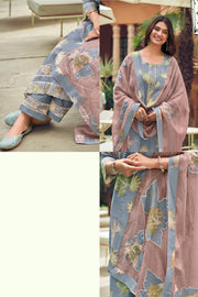 Elegant Women'S Cotton Embroidered Suit